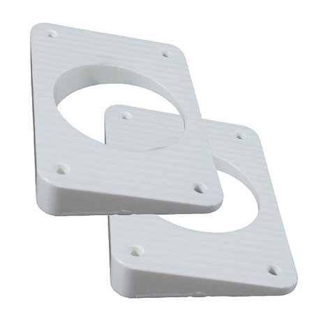 TACO MARINE Wedge Plates f/Grand Slam Outriggers - White WP-150WHA-1